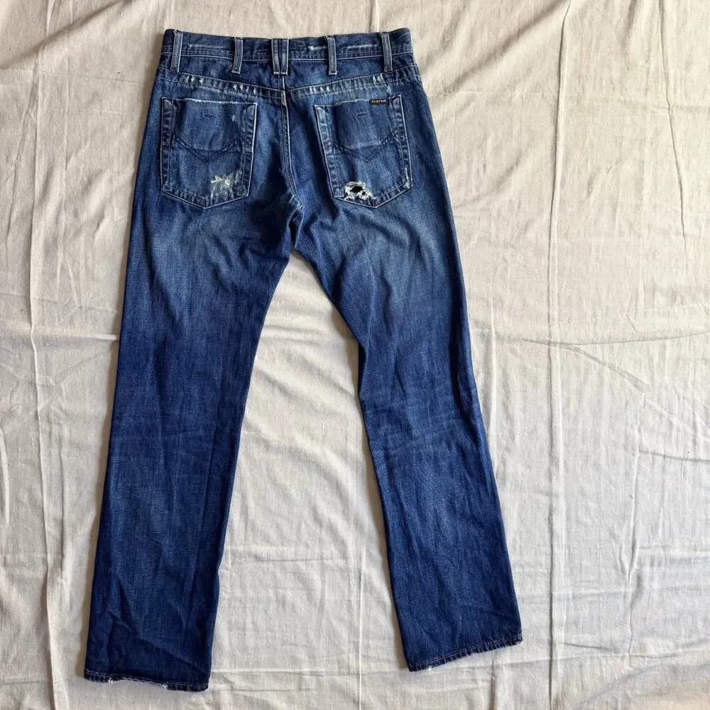 Vintage Energie Jeans Men's 33X34 Justin Distressed Jeans Straight Fit Y2K